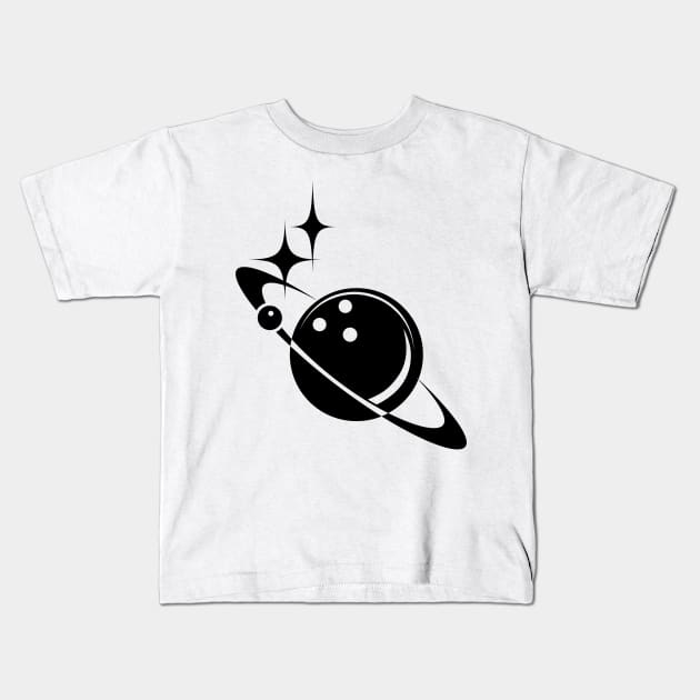 Dark Stellar Bowling Kids T-Shirt by SWON Design